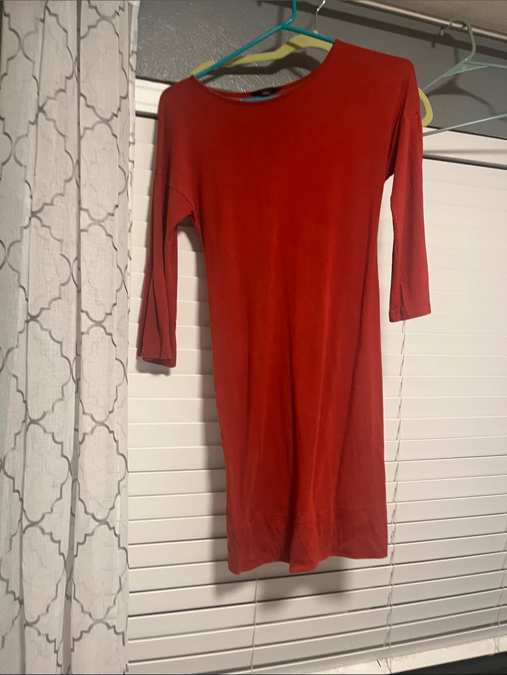 Banana Republic Red Long-Sleeve Sheath Dress